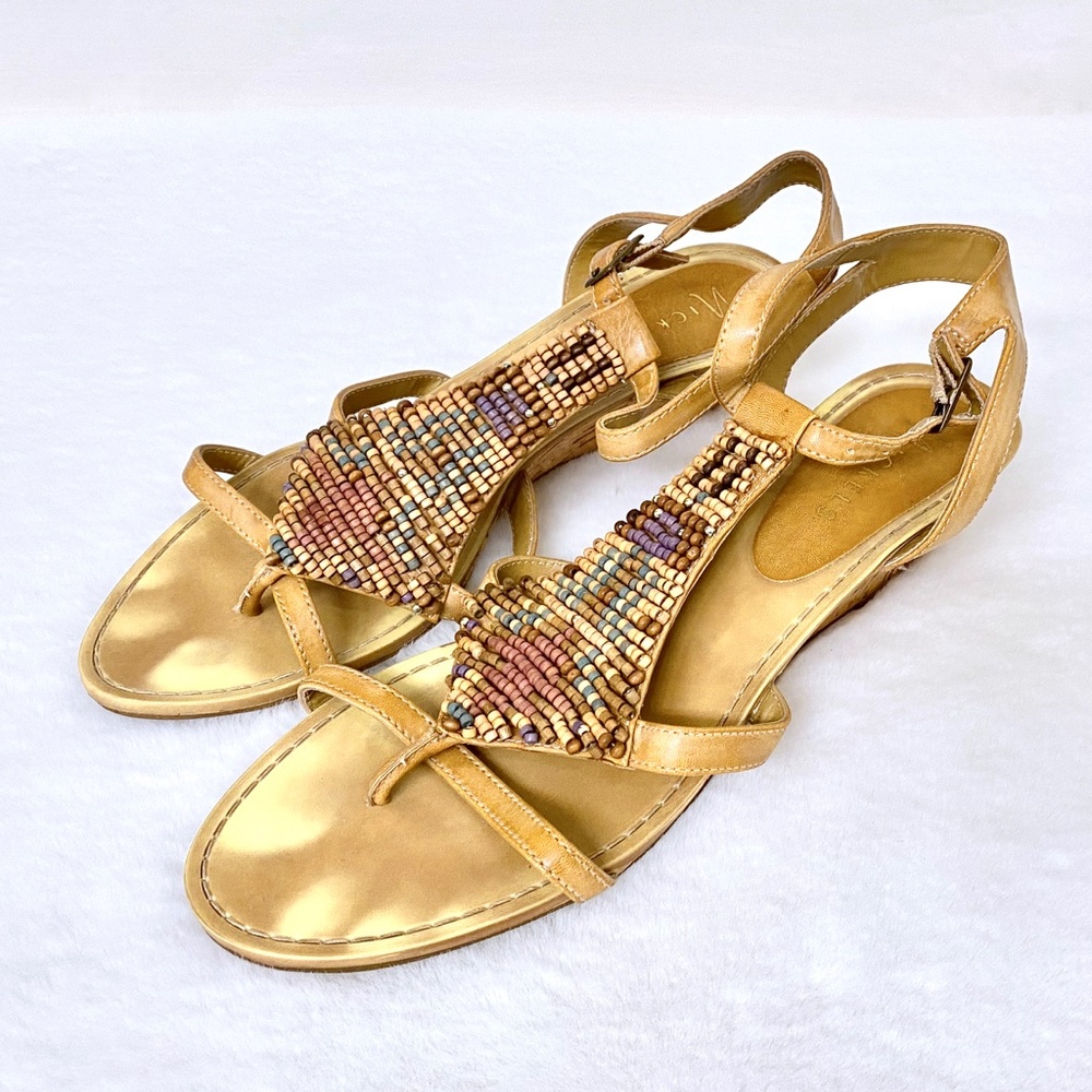 NICKELS Nude Wedges /Sandals
